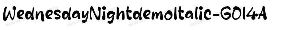 WednesdayNightdemoItalic-GOl4A字体转换