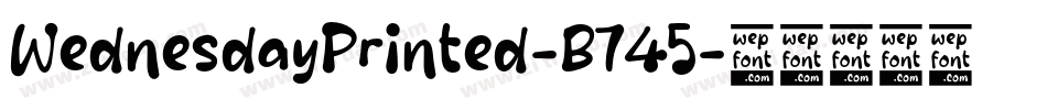 WednesdayPrinted-B745字体转换