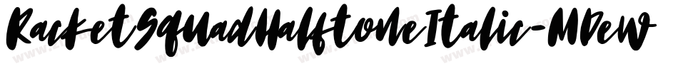 RacketSquadHalftoneItalic-MDew字体转换
