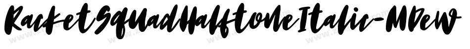 RacketSquadHalftoneItalic-MDew字体转换