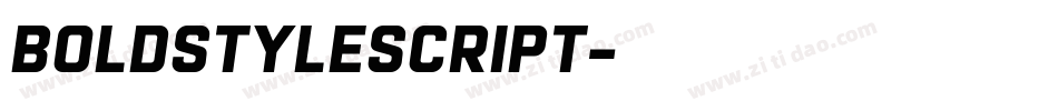 Boldstylescript字体转换