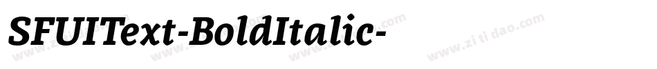 SFUIText-BoldItalic字体转换