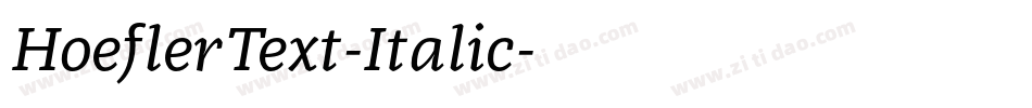 HoeflerText-Italic字体转换