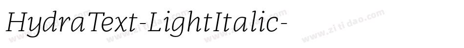 HydraText-LightItalic字体转换