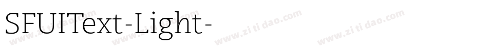 SFUIText-Light字体转换