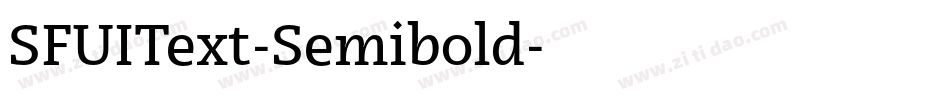 SFUIText-Semibold字体转换