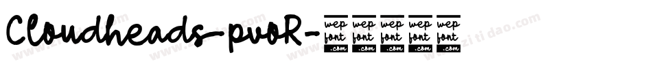 Cloudheads-pvoR字体转换