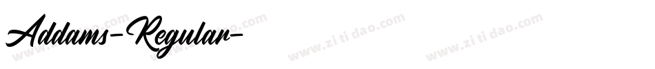 Addams-Regular字体转换