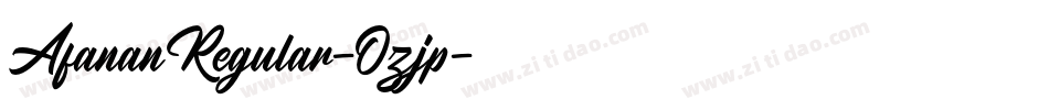 AfananRegular-Ozjp字体转换