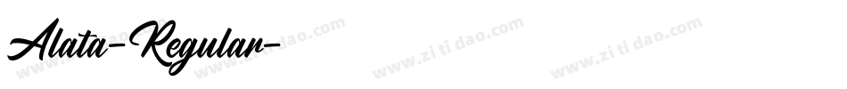 Alata-Regular字体转换
