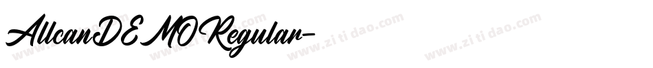 AllcanDEMORegular字体转换