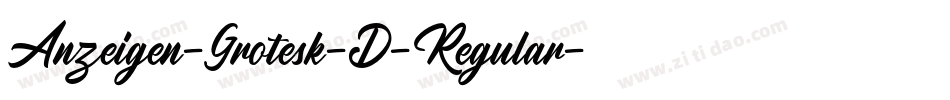 Anzeigen-Grotesk-D-Regular字体转换