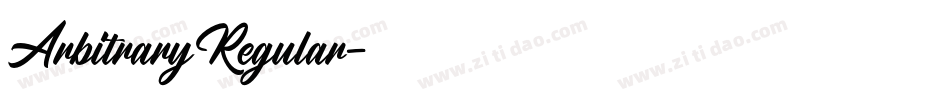 ArbitraryRegular字体转换