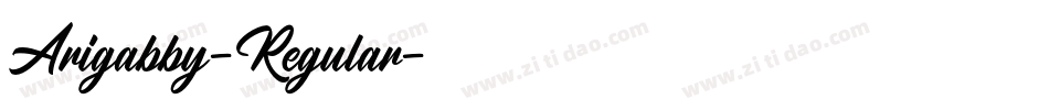 Arigabby-Regular字体转换