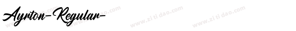 Ayrton-Regular字体转换
