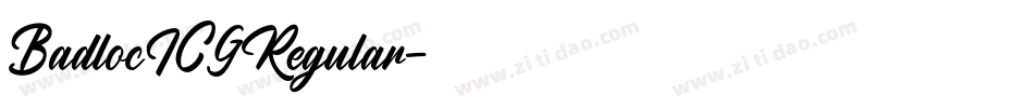 BadlocICGRegular字体转换