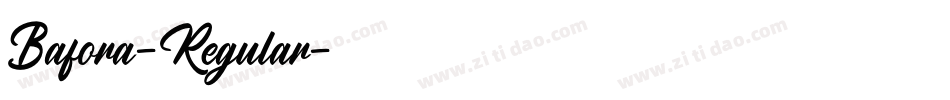 Bafora-Regular字体转换