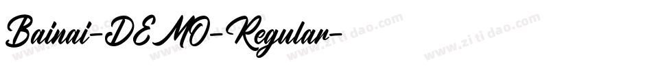 Bainai-DEMO-Regular字体转换