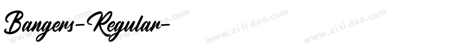 Bangers-Regular字体转换