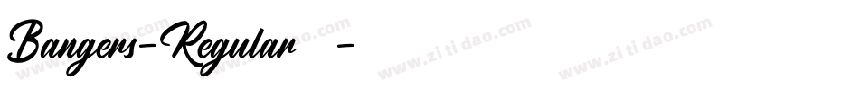 Bangers-Regular转换器字体转换