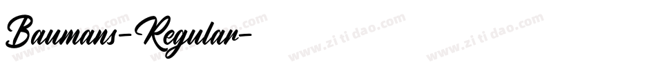 Baumans-Regular字体转换