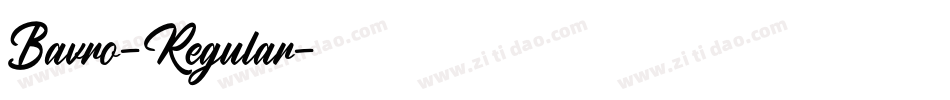 Bavro-Regular字体转换