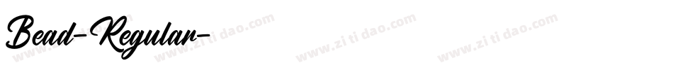 Bead-Regular字体转换