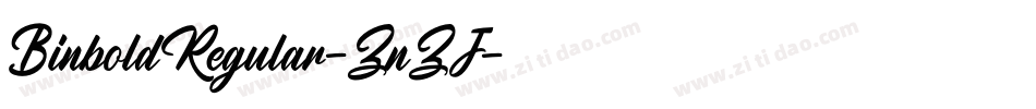 BinboldRegular-ZnZJ字体转换