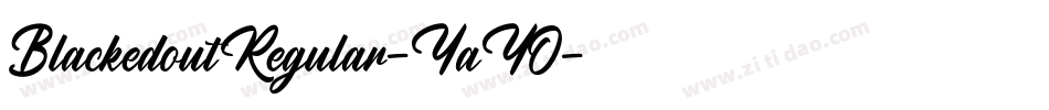 BlackedoutRegular-YaYO字体转换