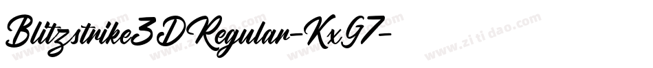 Blitzstrike3DRegular-KxG7字体转换
