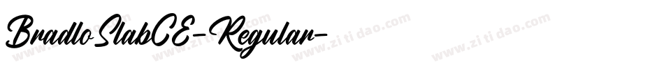 BradloSlabCE-Regular字体转换