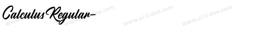 CalculusRegular字体转换