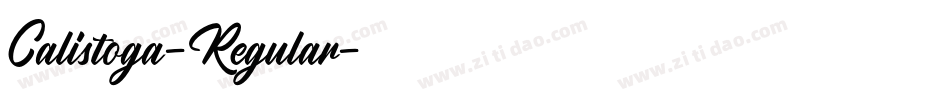 Calistoga-Regular字体转换