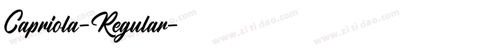 Capriola-Regular字体转换