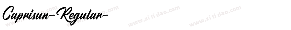 Caprisun-Regular字体转换