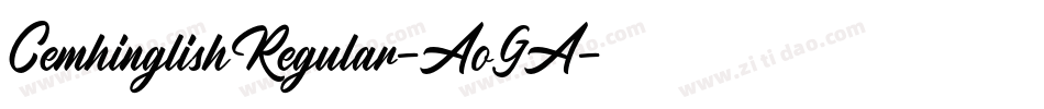 CemhinglishRegular-AoGA字体转换