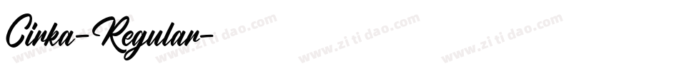 Cirka-Regular字体转换