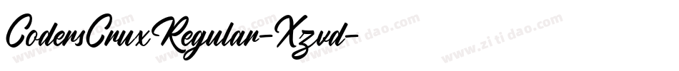 CodersCruxRegular-Xzvd字体转换