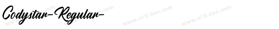 Codystar-Regular字体转换