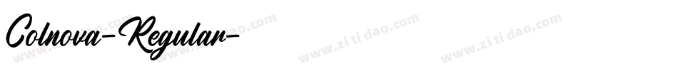 Colnova-Regular字体转换