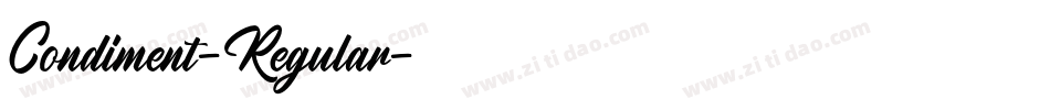 Condiment-Regular字体转换