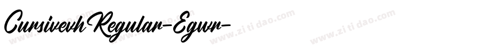 CursivevhRegular-Egwr字体转换