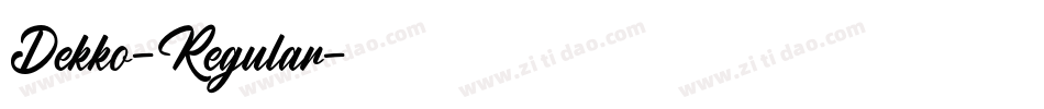 Dekko-Regular字体转换