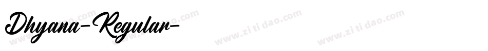 Dhyana-Regular字体转换