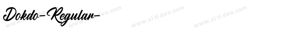 Dokdo-Regular字体转换
