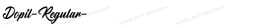Dopil-Regular字体转换