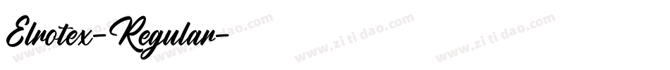 Elrotex-Regular字体转换