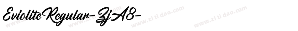 EvioliteRegular-ZjA8字体转换
