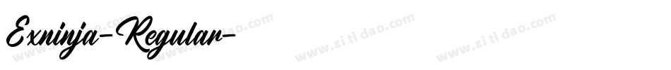 Exninja-Regular字体转换 Exninja-Regular字体转换