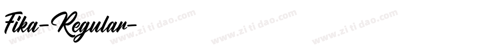 Fika-Regular字体转换